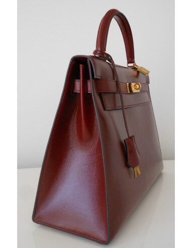 SAC HERMES KELLY BORDEAUX BOX 32