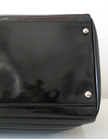 SAC CABAS CHANEL CUIR VERNI NOIR 