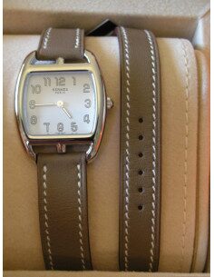 MONTRE HERMES CAPE COD TONNEAU PM BRACELET ETOUPE