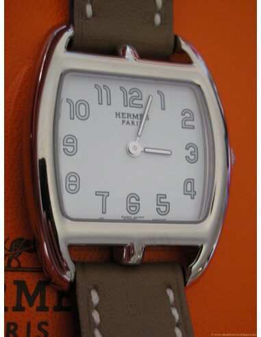 MONTRE HERMES CAPE COD TONNEAU PM BRACELET ETOUPE