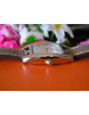 MONTRE HERMES CAPE COD TONNEAU PM BRACELET ETOUPE