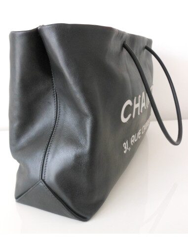 SAC CHANEL CABAS CUIR NOIR