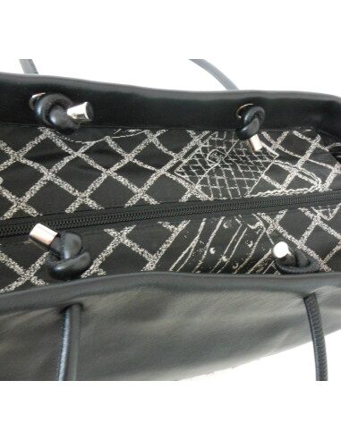SAC CHANEL CABAS CUIR NOIR
