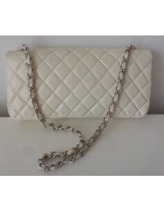 SAC CHANEL TIMELESS BAGUETTE BLANC  2