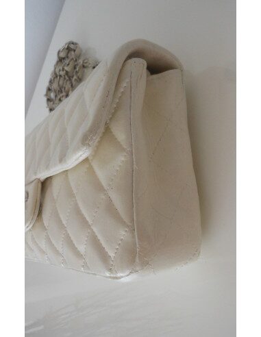 SAC CHANEL TIMELESS BAGUETTE BLANC 
