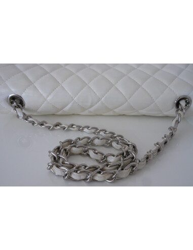 SAC CHANEL TIMELESS BAGUETTE BLANC 