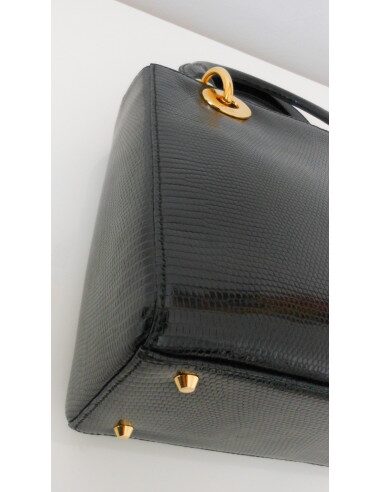 SAC LADY DIOR LEZARD NOIR 