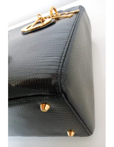 SAC LADY DIOR LEZARD NOIR 