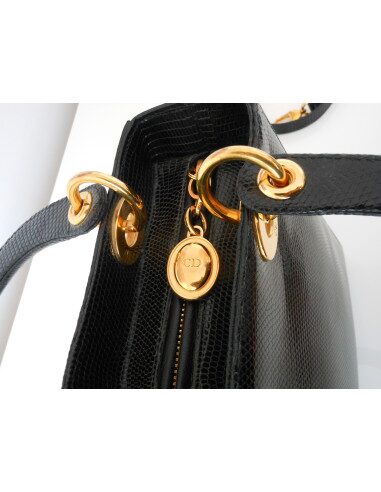 SAC LADY DIOR LEZARD NOIR 