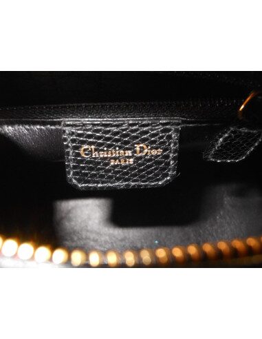 SAC LADY DIOR LEZARD NOIR 