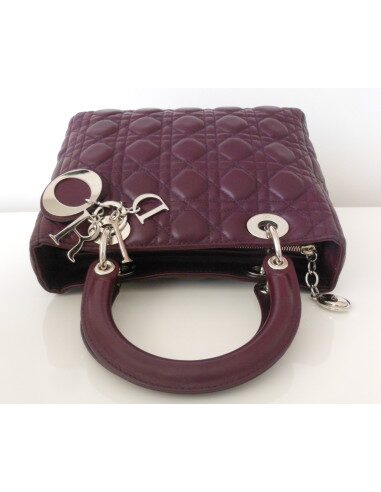 SAC LADY DIOR VIOLET - MOYEN MODELE
