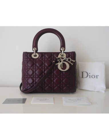 SAC LADY DIOR VIOLET - MOYEN MODELE