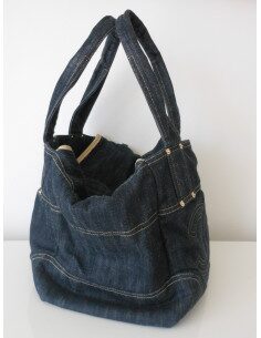 SAC CHANEL EN JEAN BLEU FONCE