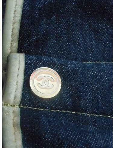 SAC CHANEL EN JEAN BLEU FONCE