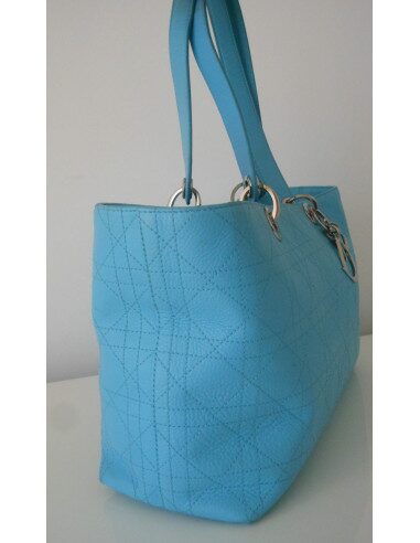 SAC LADY DIOR SHOPPING TURQUOISE
