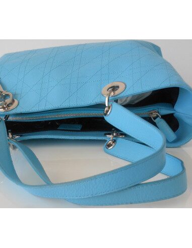 SAC LADY DIOR SHOPPING TURQUOISE