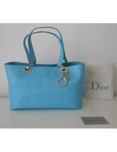 SAC LADY DIOR SHOPPING TURQUOISE