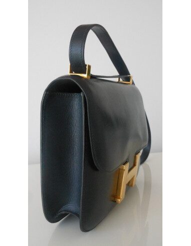 SAC HERMES CONSTANCE BLEU MARINE