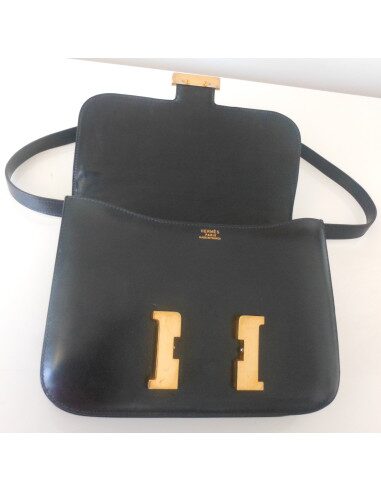 SAC HERMES CONSTANCE BLEU MARINE