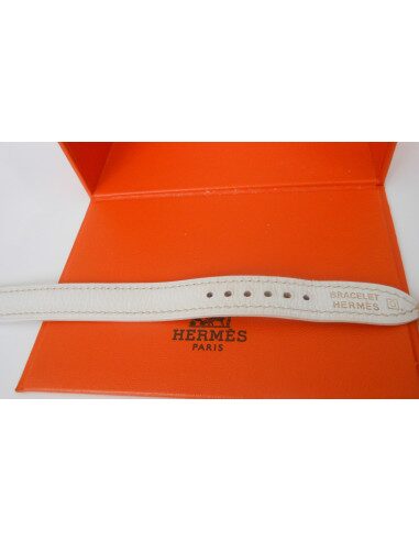 MONTRE HERMES CAPE COD DOUBLE TOUR BLANC 
