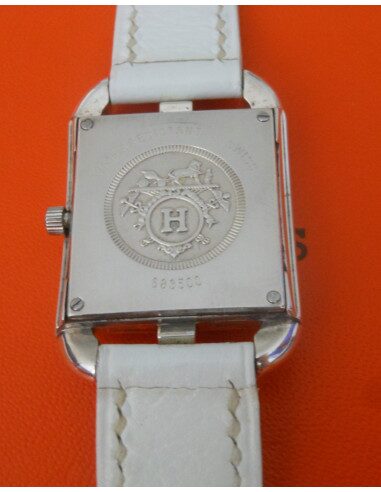 MONTRE HERMES CAPE COD DOUBLE TOUR BLANC 