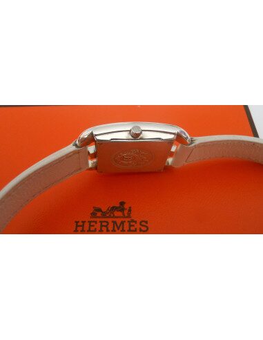 MONTRE HERMES CAPE COD DOUBLE TOUR BLANC 