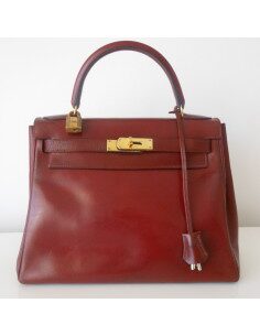 SAC HERMES KELLY 28 BORDEAUX 2