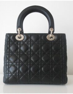 SAC LADY DIOR MOYEN MODELE NOIR 2