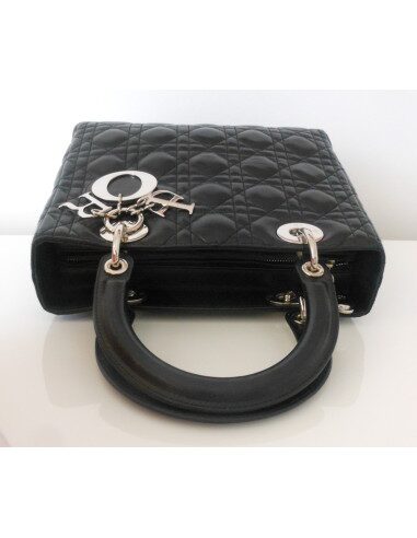 SAC LADY DIOR MOYEN MODELE NOIR