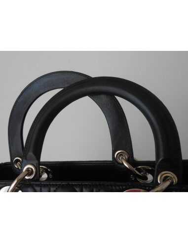 SAC LADY DIOR MOYEN MODELE NOIR