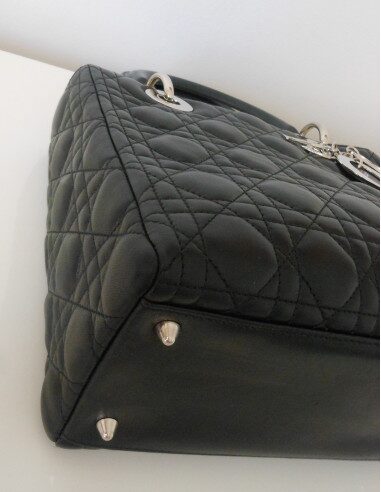 SAC LADY DIOR MOYEN MODELE NOIR