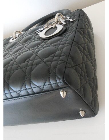 SAC LADY DIOR MOYEN MODELE NOIR