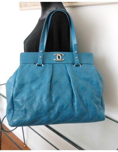 SAC CABAS CHANEL XXL BLEU 