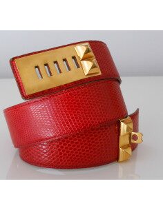 CEINTURE MEDOR HERMES EN LEZARD