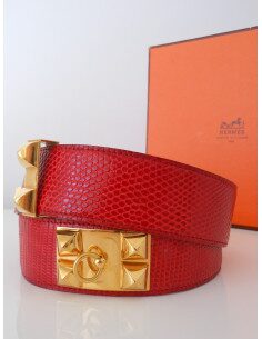 CEINTURE MEDOR HERMES EN LEZARD 2