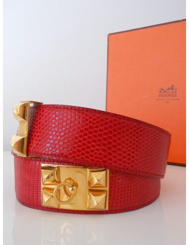 CEINTURE MEDOR HERMES EN LEZARD