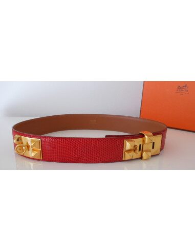 CEINTURE MEDOR HERMES EN LEZARD