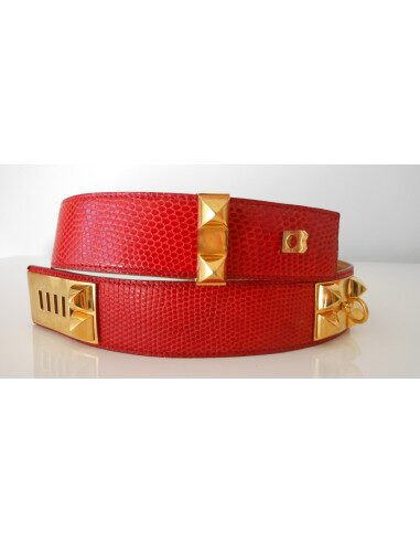 CEINTURE MEDOR HERMES EN LEZARD
