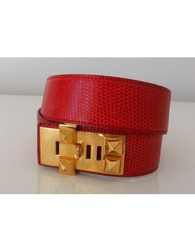 CEINTURE MEDOR HERMES EN LEZARD