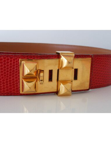 CEINTURE MEDOR HERMES EN LEZARD