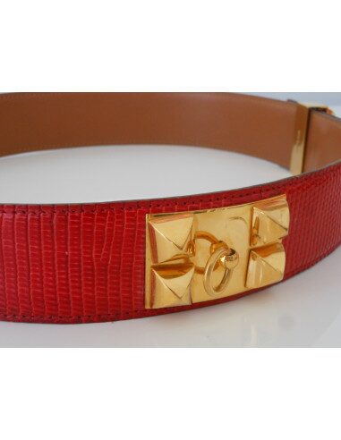 CEINTURE MEDOR HERMES EN LEZARD