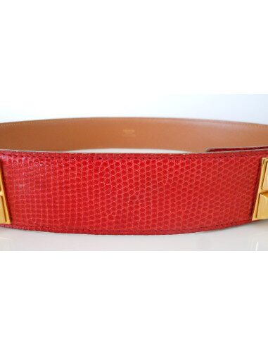 CEINTURE MEDOR HERMES EN LEZARD