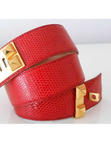 CEINTURE MEDOR HERMES EN LEZARD