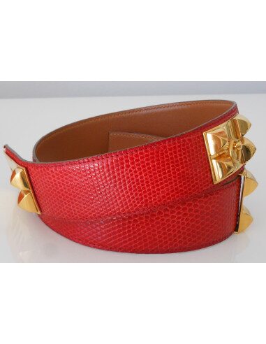 CEINTURE MEDOR HERMES EN LEZARD