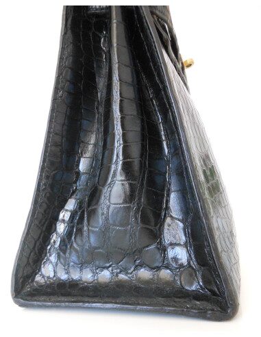 SAC HERMES KELLY CROCODILE NOIR 32