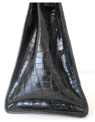 SAC HERMES KELLY CROCODILE NOIR 32