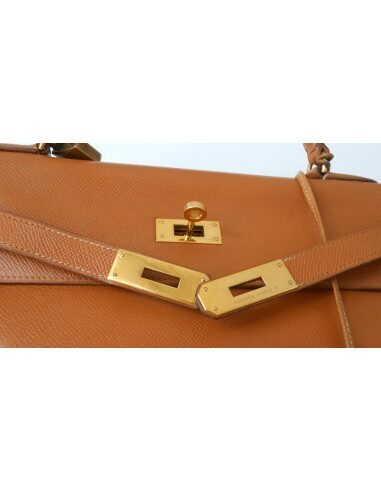 SAC HERMES KELLY COURCHEVEL GOLD
