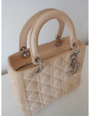 SAC LADY DIOR MEDIUM BEIGE