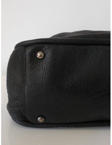 SAC CHANEL SHOPPING CUIR NOIR