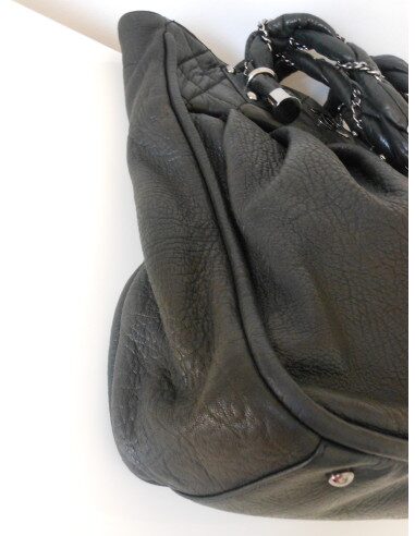 SAC CHANEL SHOPPING CUIR NOIR